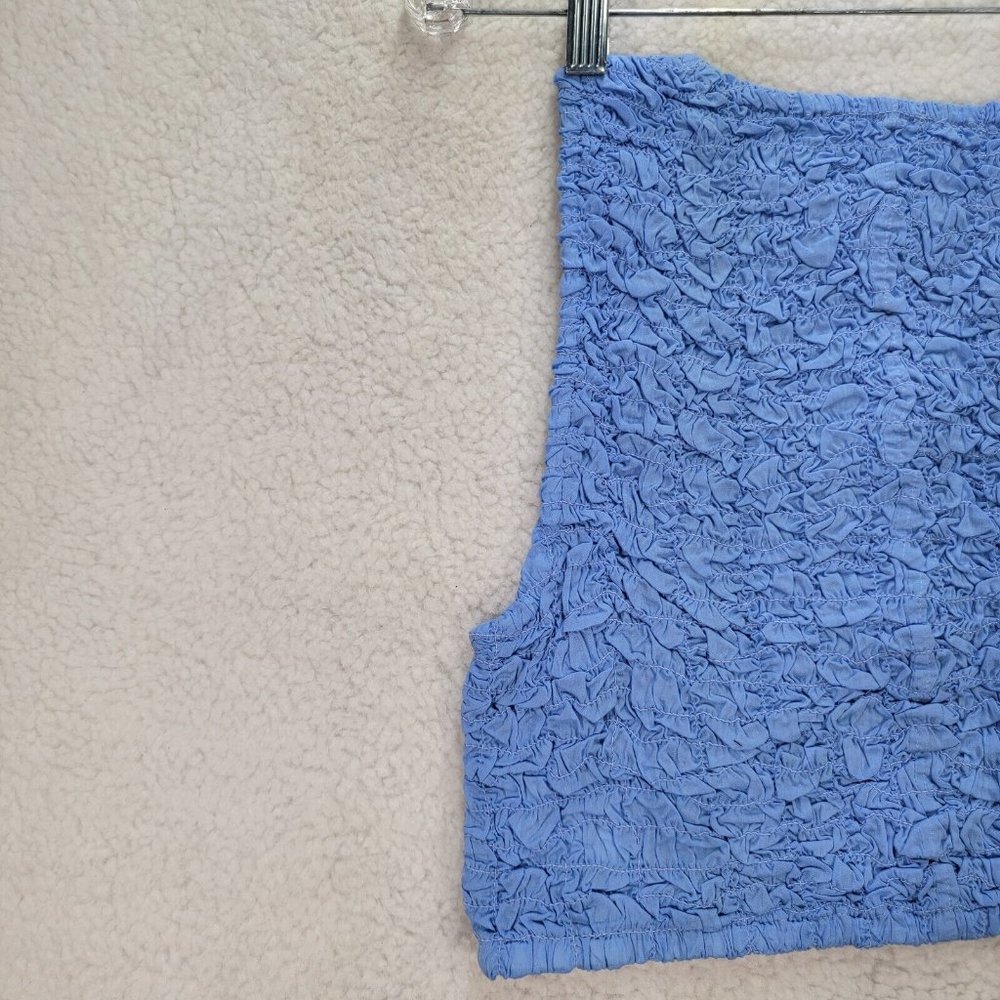 NWT Cotton On Blue Stretch Scrunchie Y2K Style Sleeveless Sexy Crop Top - Picture 8 of 12